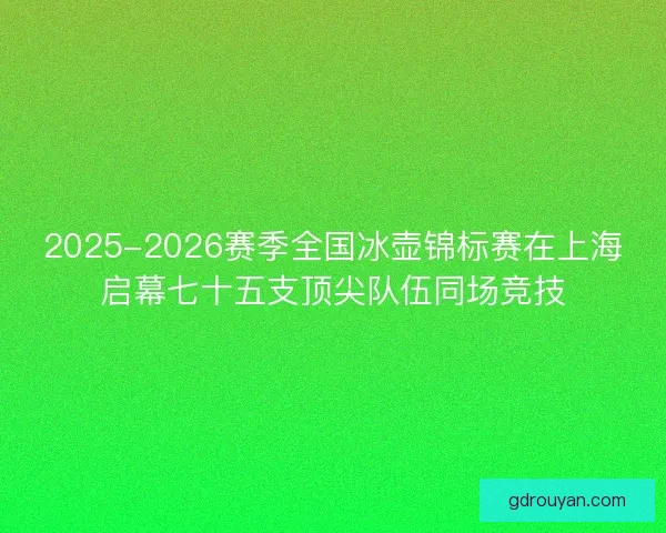 2025-2026赛季全国冰壶锦标赛在上海启幕七十五支顶尖队伍同场竞技